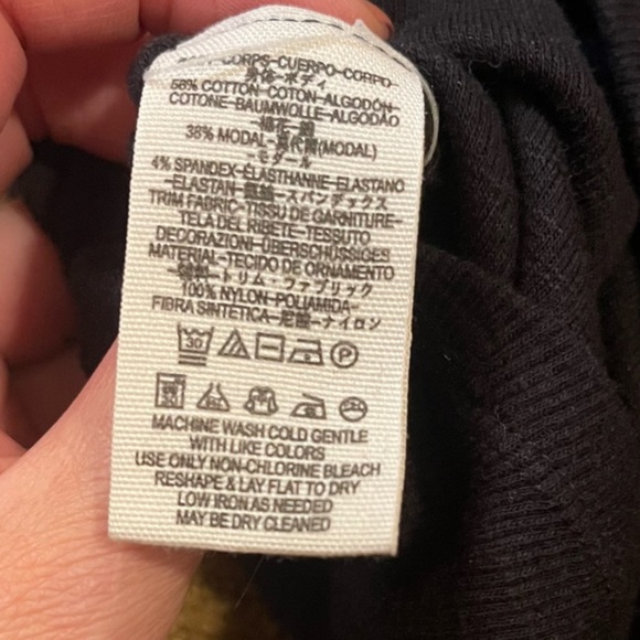 Free People Mesh Ribbed Deep V Cutout Tank in Black - Picture 11 of 11